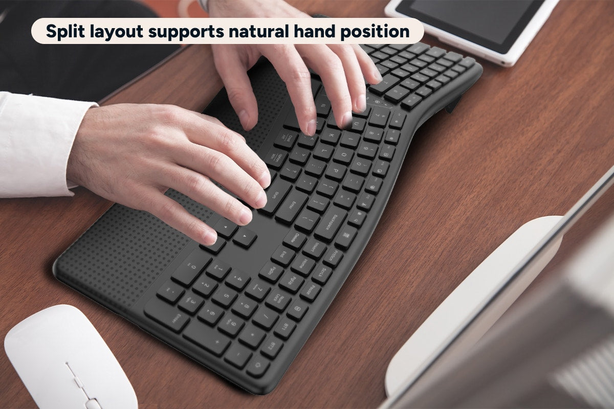 Kogan Ergo Pro 2.4GHz & Bluetooth Wireless Split Keyboard