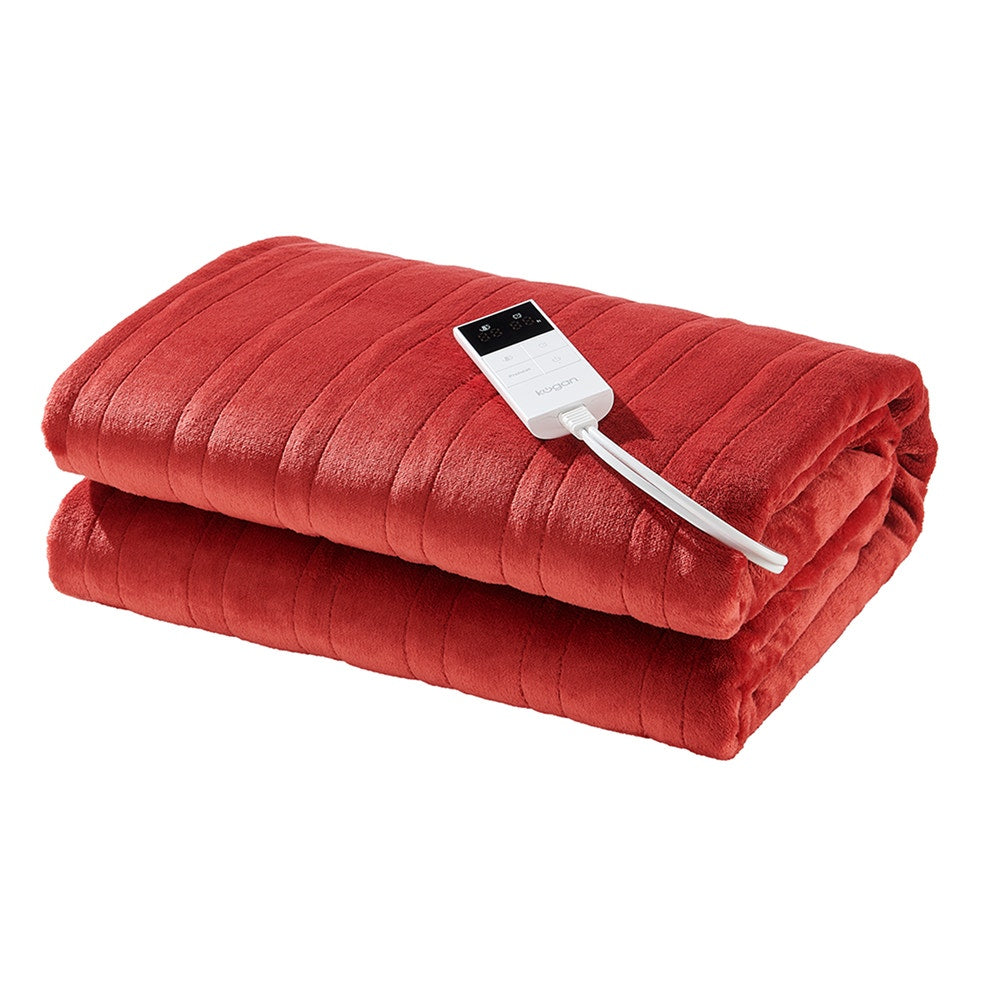 Kogan Washable Electric Heated Throw Blanket (Red, 200 x 180cm)