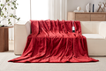 Kogan Washable Electric Heated Throw Blanket (Red, 160 x 130cm)
