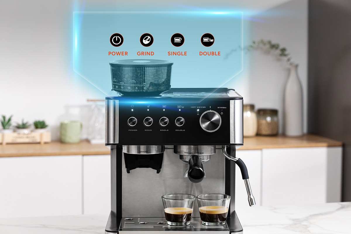 Kogan Espresso Barista Coffee Machine with Grinder