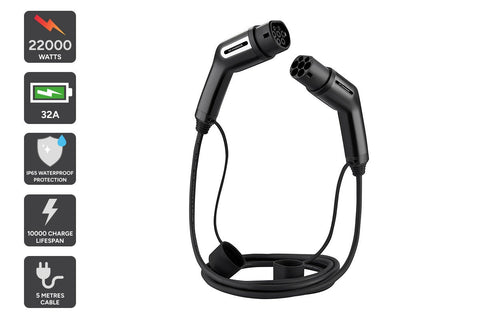 Kogan Type 2 to Type 2 EV Cable (32A, 22kW)