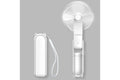 2-in-1 Mini Handheld Fan and Power Bank (White)