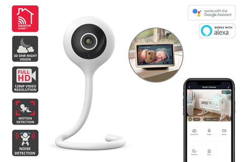 Kogan SmarterHome™ 1296p Smart Baby Monitor Security Camera (White)