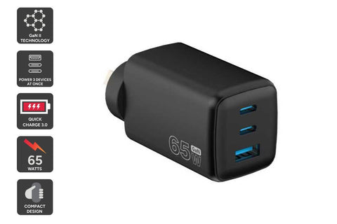 Kogan 65W 3-Port GaN Super Fast PD Phone Charger