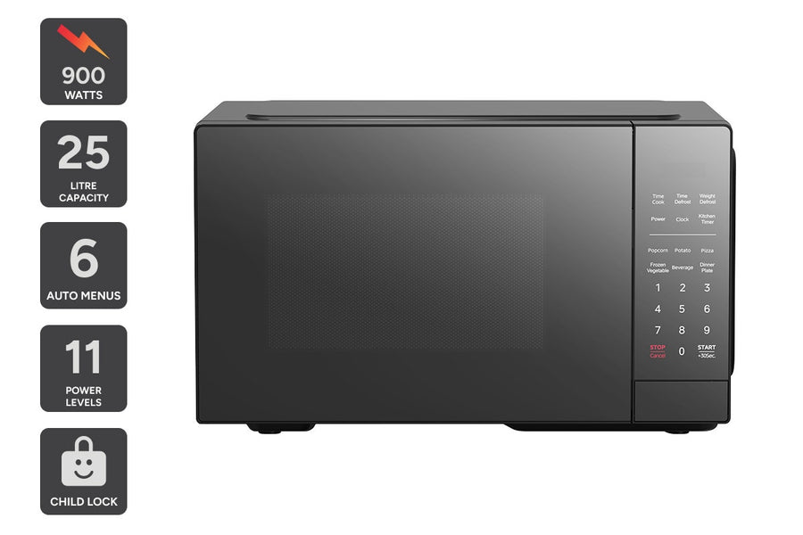Kogan 25L Microwave with Mirror Finish (Black)
