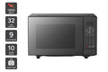 Kogan 32L Inverter Flatbed Microwave with Mirror Finish (Black)