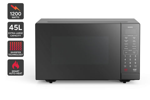 Kogan 45L Inverter Microwave with Mirror Finish (Black)