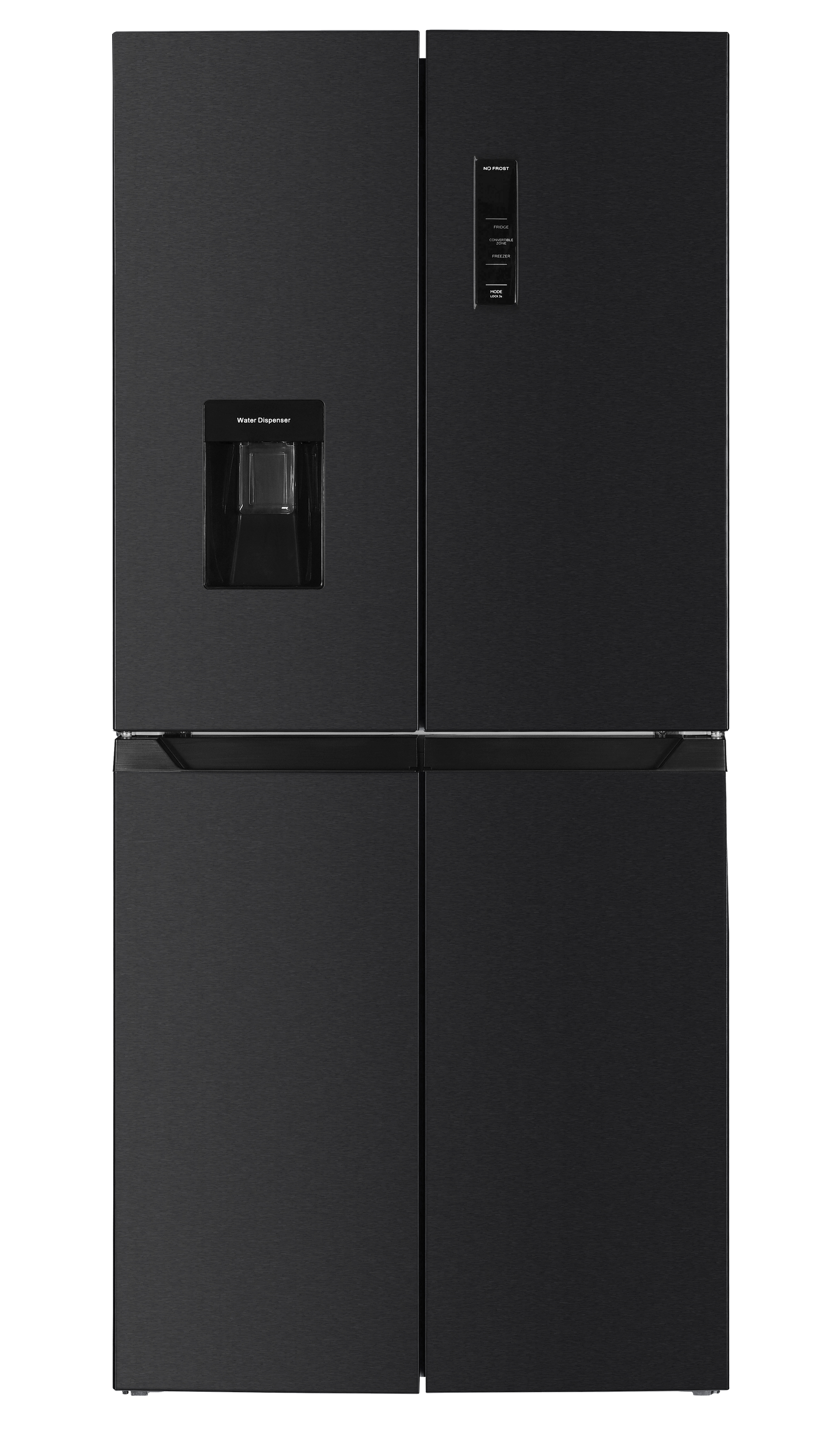 Kogan 464L French Door Fridge with Water Dispenser (Black Stainless Steel)