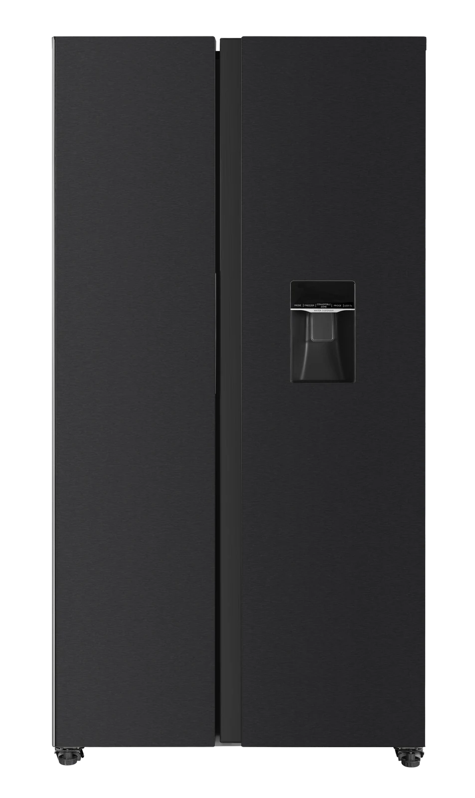 Kogan 592L Side by Side Fridge with Water Dispenser  - Black Stainless Steel)
