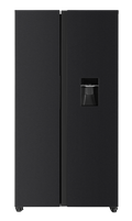 Kogan 592L Side by Side Fridge with Water Dispenser  - Black Stainless Steel)