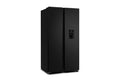 Kogan 592L Side by Side Fridge with Water Dispenser  - Black Stainless Steel)
