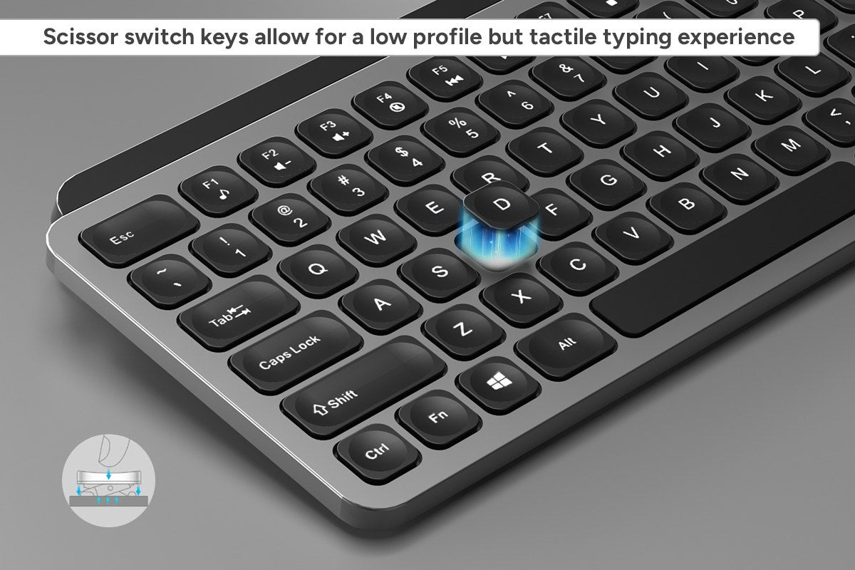 Kogan Low Profile Wireless Keyboard with Copilot AI Key