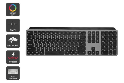Kogan Low Profile Wireless Keyboard with Copilot AI Key