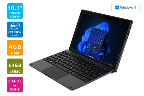 Kogan Atlas 10.1" 2-in-1 D600 Touchscreen Laptop with Windows 11 Home S (4GB; 64GB) | SuperSaverAU
