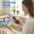Alpha Mini Portable Karaoke Machine with 2 Wireless Microphones - Blue