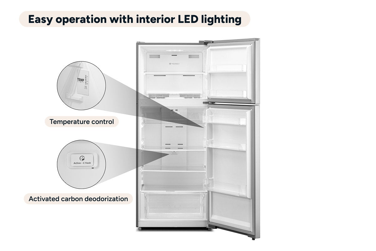 Kogan 413L Top Mount Fridge (Stainless Steel)