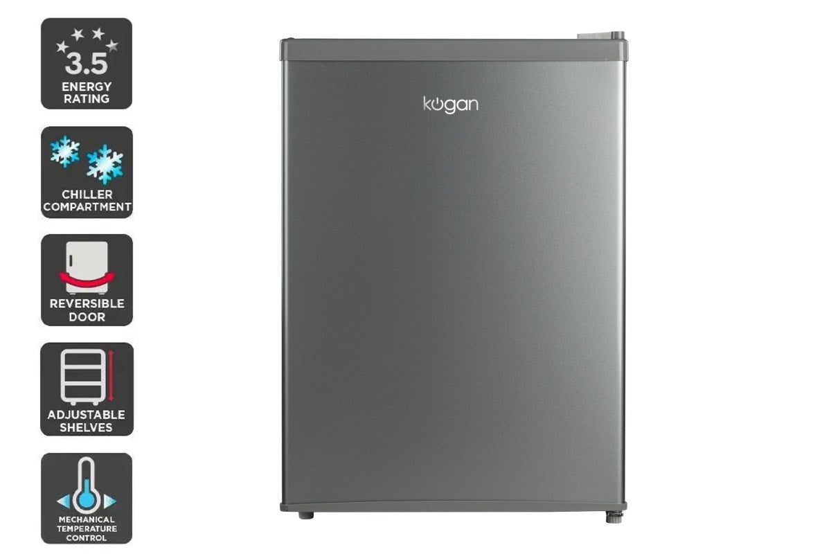 Kogan 65L Bar Fridge - Silver - SuperSaverAU - view 1
