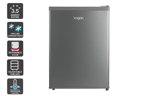 Kogan 65L Bar Fridge - Silver - SuperSaverAU - view 1