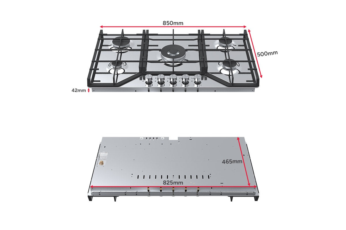 Kogan Gas Cooktop (Stainless Steel, 90cm)