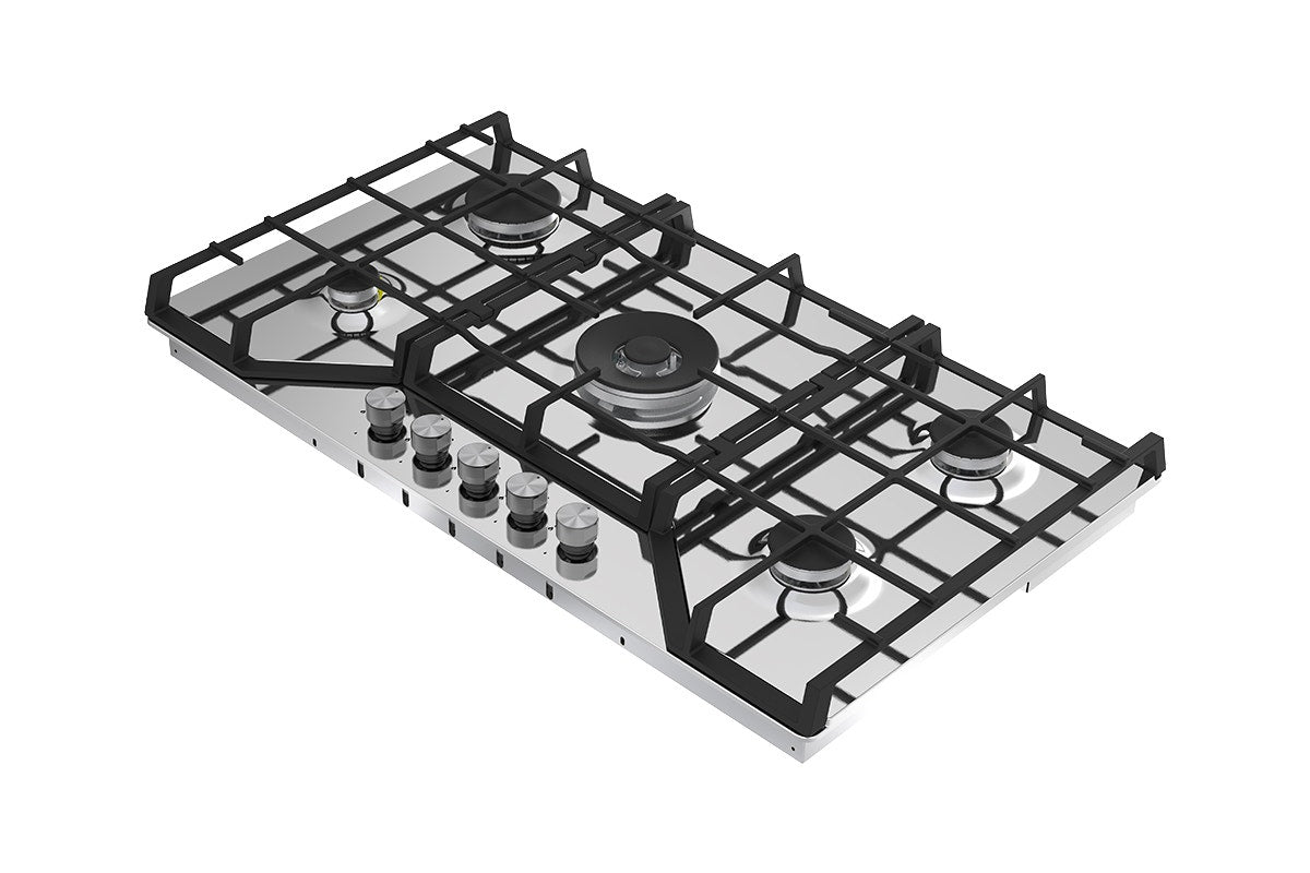 Kogan Gas Cooktop (Stainless Steel, 90cm)