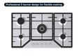 Kogan Gas Cooktop (Stainless Steel, 90cm)