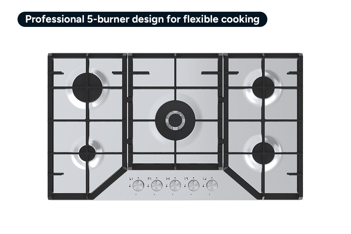 Kogan Gas Cooktop (Stainless Steel, 90cm)