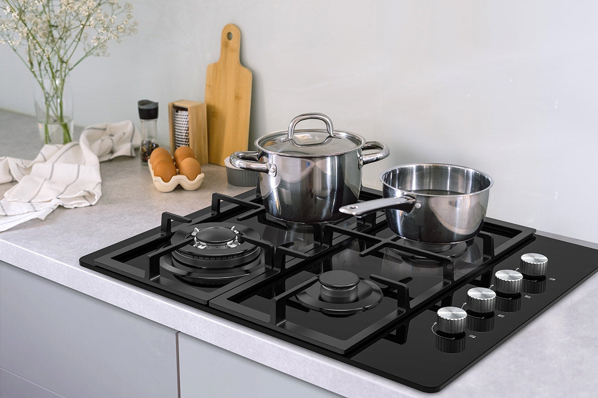 Kogan 60cm Gas Cooktop Black Glass - SuperSaverAU - view 7