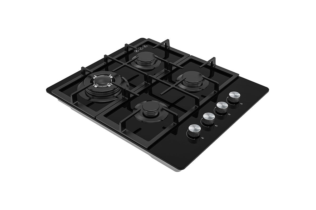 Kogan 60cm Gas Cooktop Black Glass - SuperSaverAU - view 3