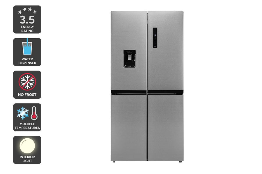 Kogan 490L French Door Fridge with Water Dispenser (Stainless Steel)