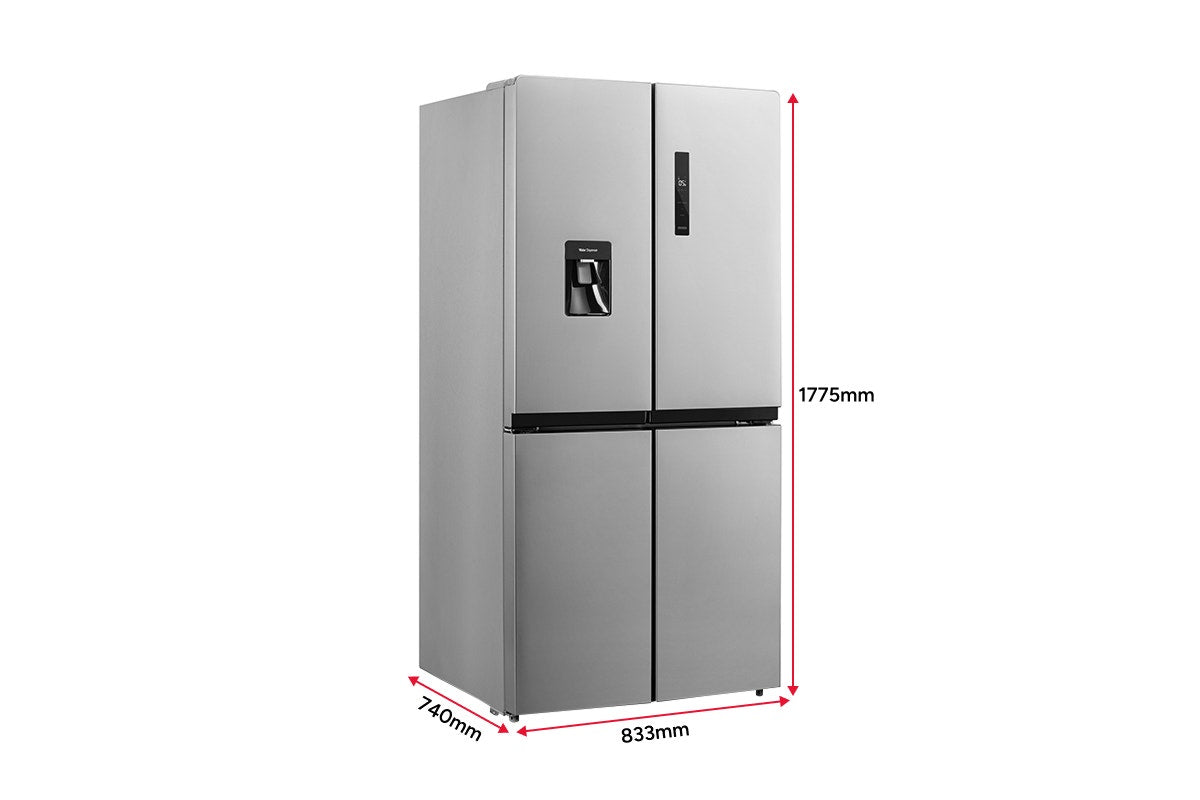 Kogan 490L French Door Fridge with Water Dispenser (Stainless Steel)