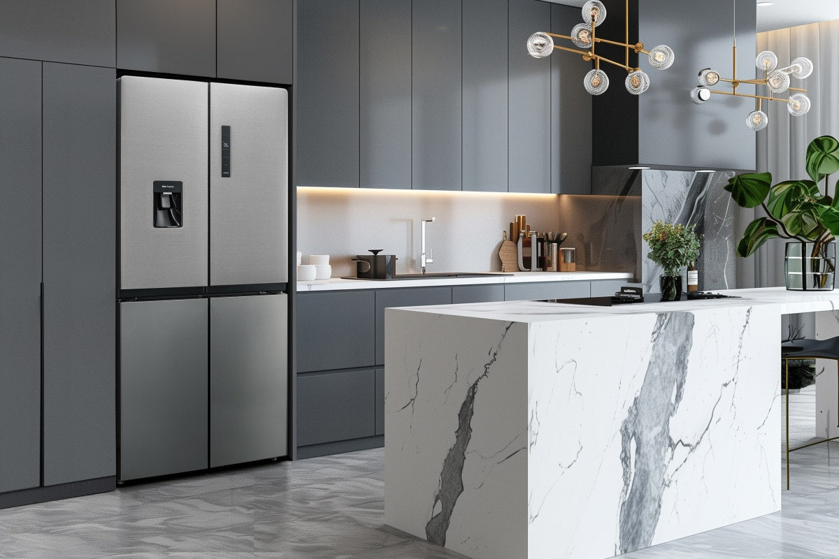Kogan 490L French Door Fridge with Water Dispenser (Stainless Steel)
