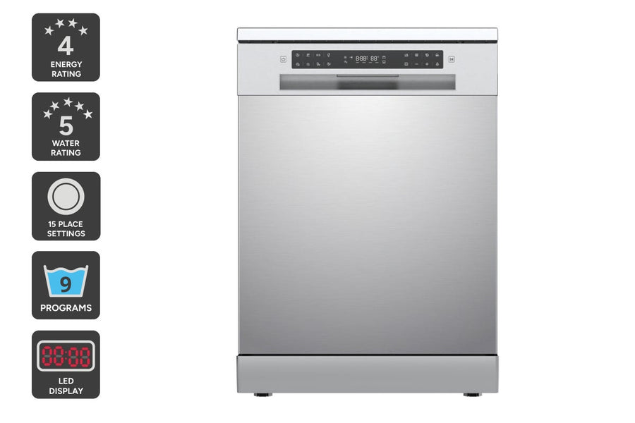 Kogan 60cm Freestanding Dishwasher (15 Place, Stainless Steel)