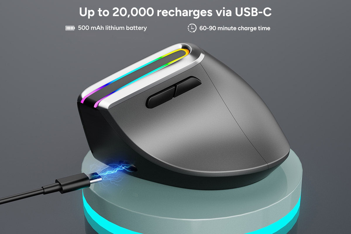 Kogan MX Vertical Rechargeable Wireless Ergonomic Mouse