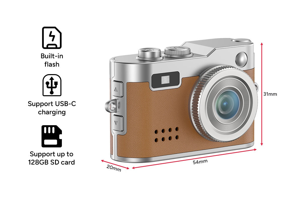Kogan Mini Keychain Digital Camera (Brown)