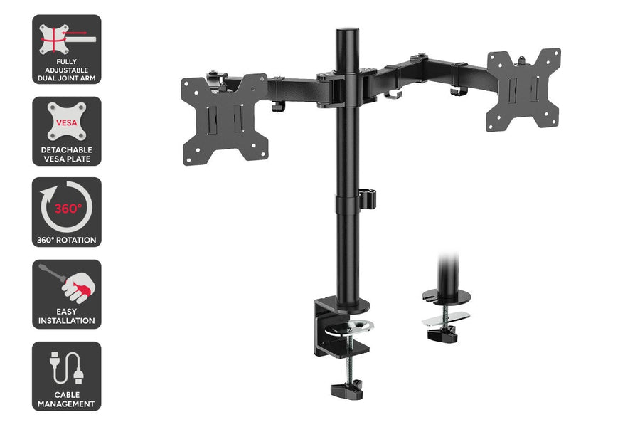 Kogan Articulating Dual Monitor Arm for 17"- 32" Monitors