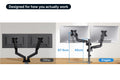 Kogan Full Motion Gas Spring Dual Stacking Monitor Arm for 17"- 32" Monitors