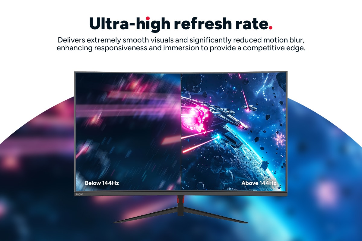 Kogan 27" Curved Full HD 180Hz 1ms FreeSync Gaming Monitor (1920 x 1080)