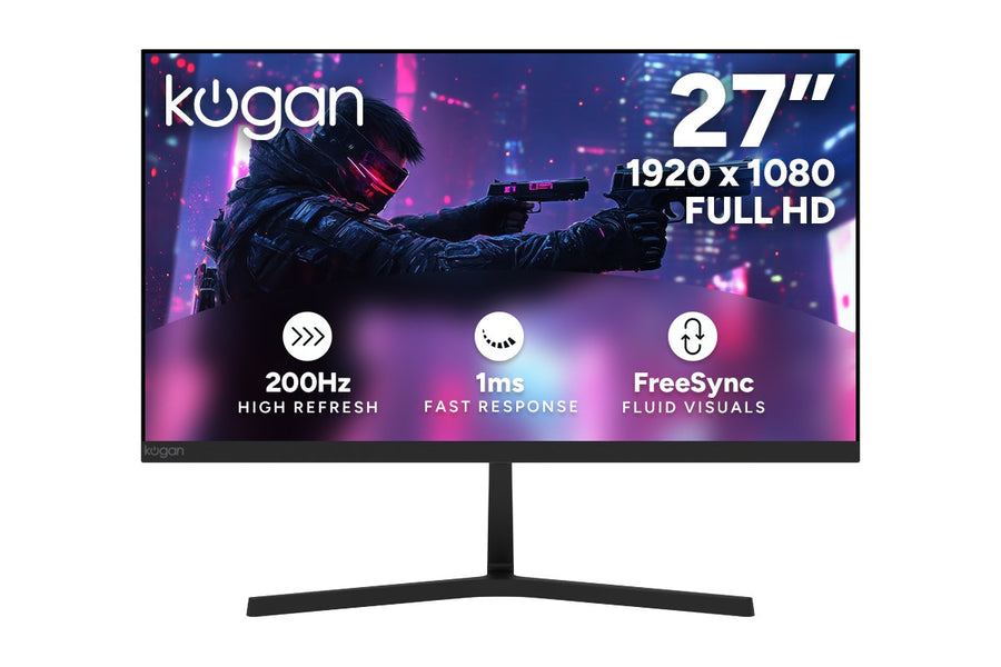 Kogan 27" Full HD IPS 200Hz 1ms Frameless FreeSync Gaming Monitor (1920 x 1080)