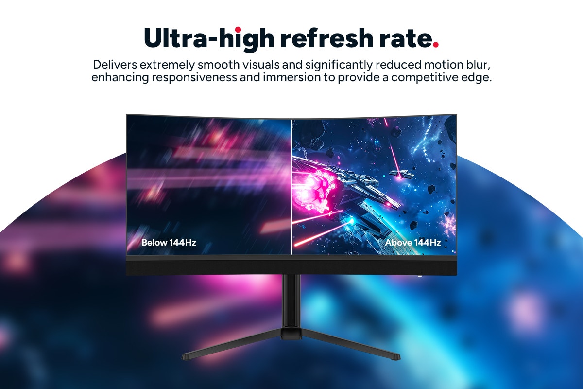 Kogan Infinity 34" Curved Ultrawide Mini-LED WQHD 180Hz USB-C Gaming Monitor - SuperSaverAU - view 3