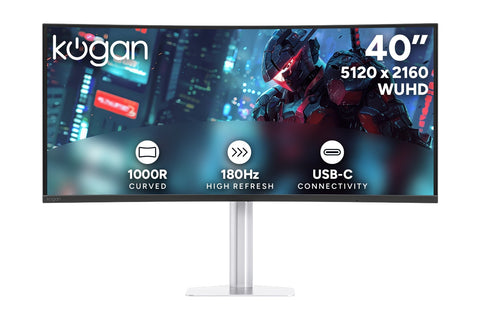 Kogan Infinity 40" Curved Ultrawide WUHD 5K2K 180Hz 1ms Freesync USB-C Gaming Monitor (5120 x 2160)