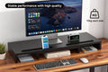 Kogan Modern Dual Monitor & Laptop Stand with Adjustable Length (Black)
