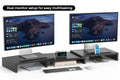 Kogan Modern Dual Monitor & Laptop Stand with Adjustable Length (Black)