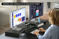 Kogan Modern Dual Monitor & Laptop Stand with Adjustable Length (Black)