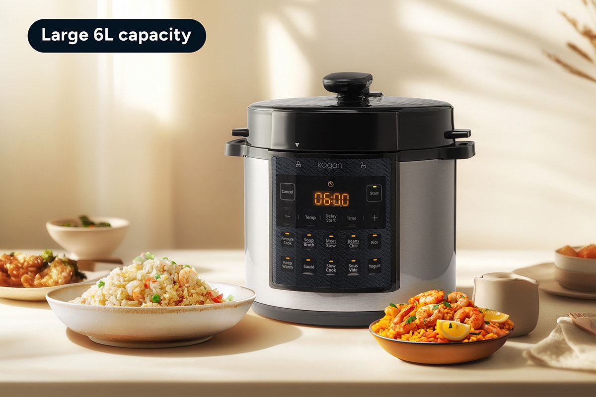 Kogan 6L 10-in-1 Multi Cooker - SuperSaverAU - view 4