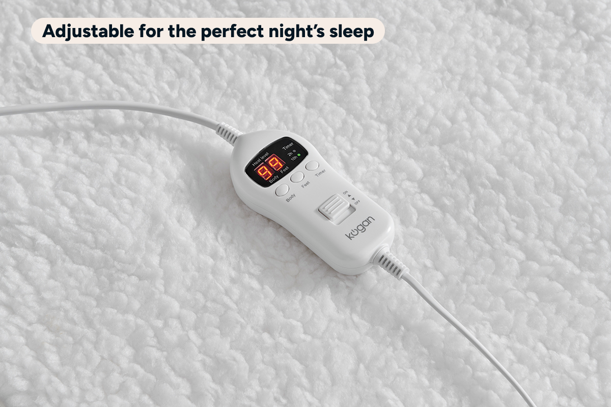 Kogan Multi-Zone Sherpa Fitted Electric Blanket (King)