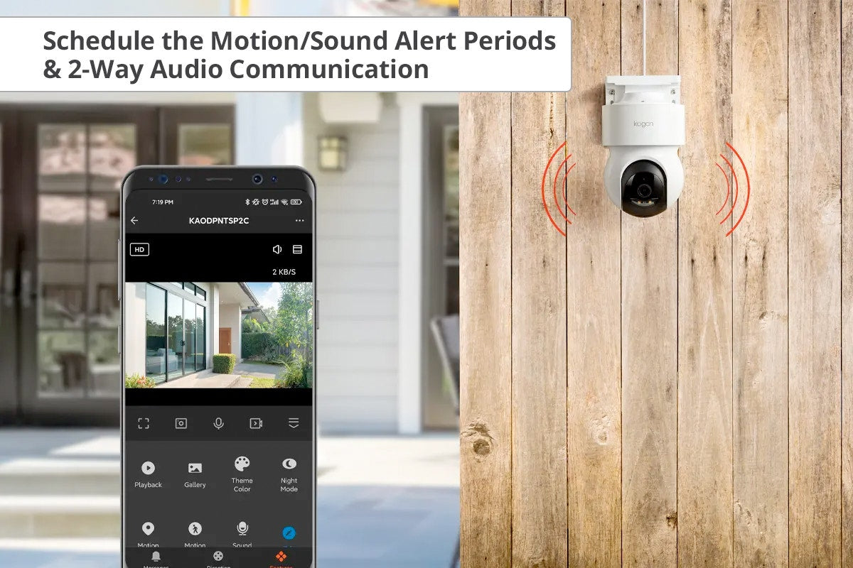 Kogan SmarterHome™ 5MP Outdoor Pan & Tilt Smart Security Camera with Spotlight - SuperSaverAU - view 4