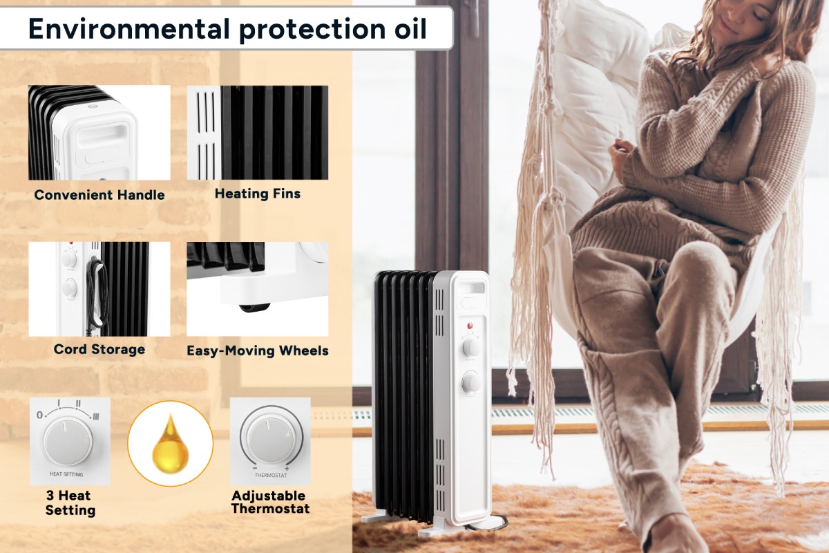 Kogan 1500W 7 Fin Oil Heater