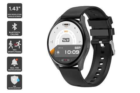Kogan Pulse 3 Smart Watch (Classic Black)