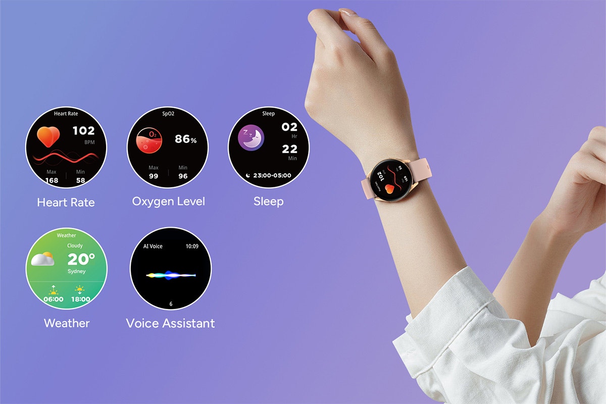 Kogan Pulse 3 Smart Watch (Rose Gold)