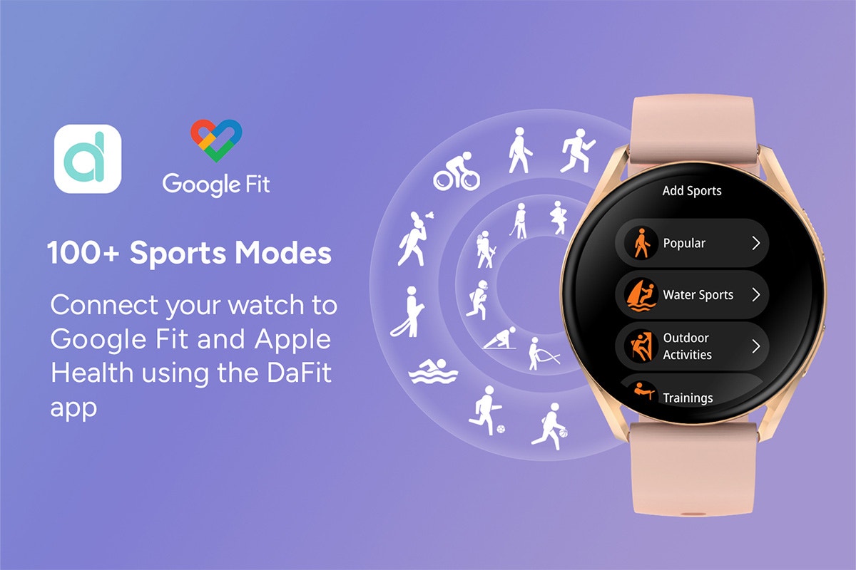 Kogan Pulse 3 Smart Watch (Rose Gold)
